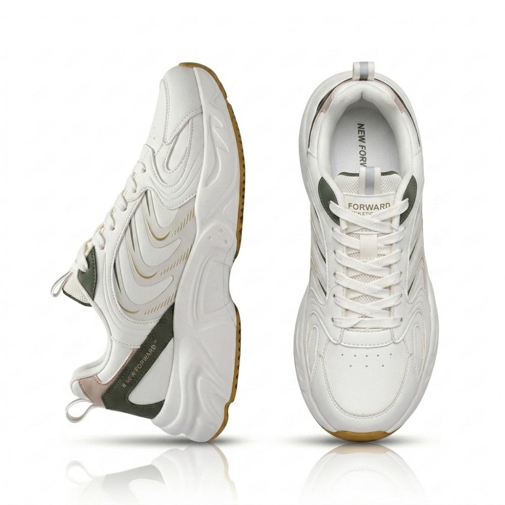 Forward New – Zapatillas Urbanas Blancas con Detalles Verdes - Imagen 3